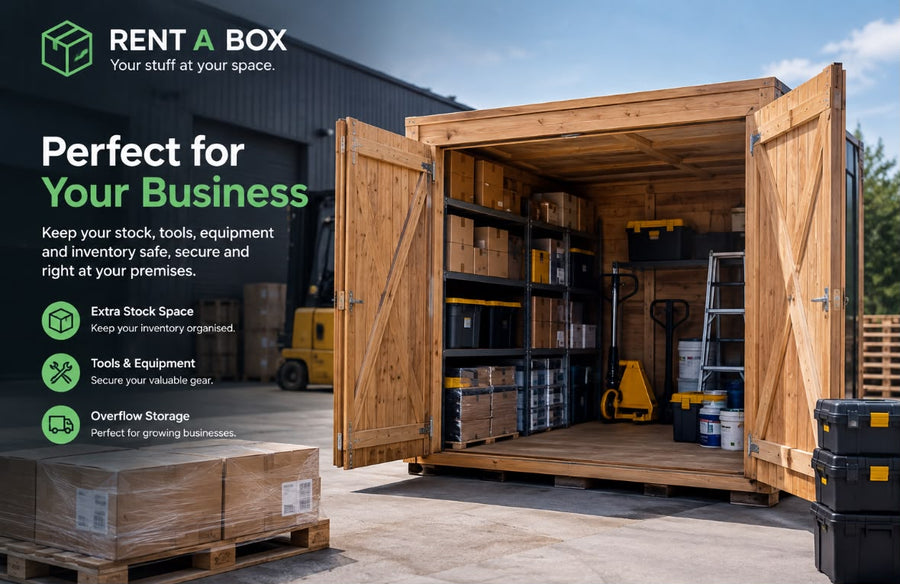 Storage space for business stock and equipment